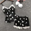 2 PC Polka Dot Nightwear Modern Style for Comfort In Pakistan