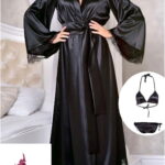 Premium Quality  3 Piece Nightwear Gown & Bra Plus Panty