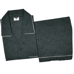 Teal Stylish Checkered Night Suit