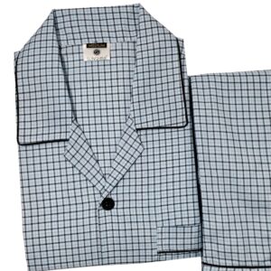 Sky Blue Stylish Checkered Night Suit