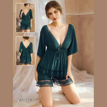 Silky Soft Tank Top Hot Nighty With Short Beautiful Short Nighty