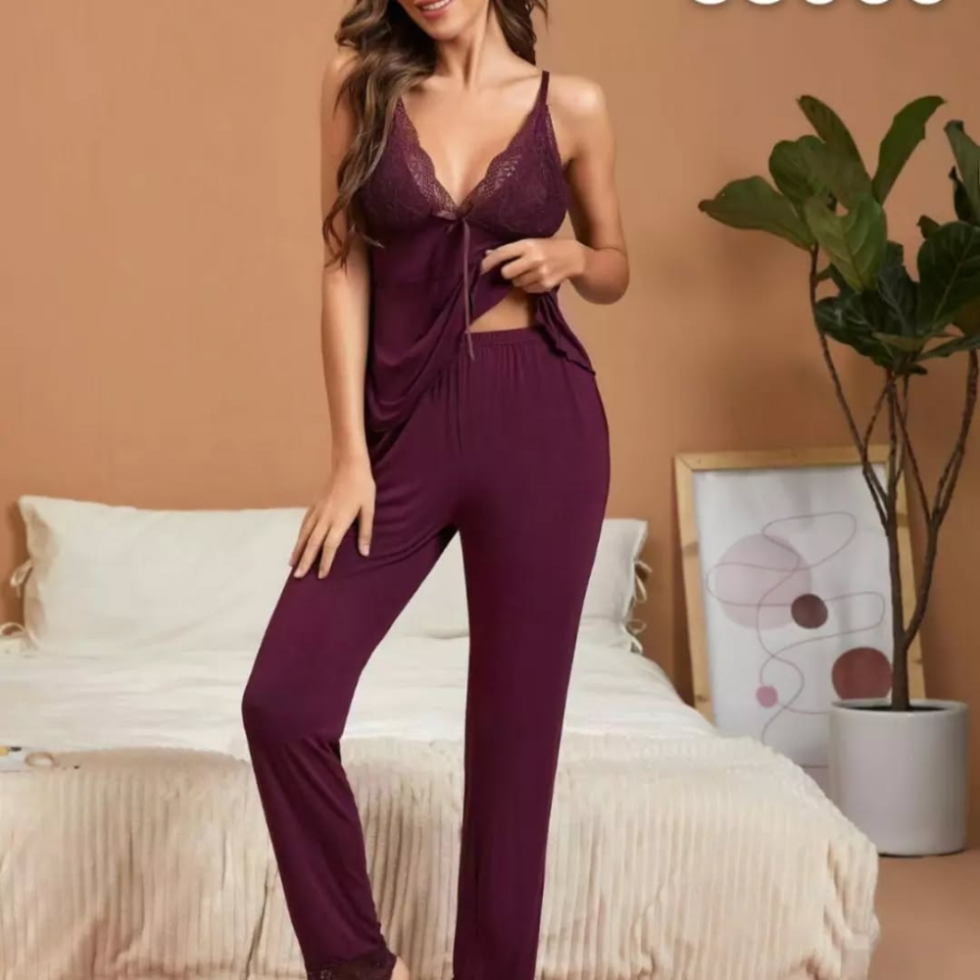 Cami Top and Long Pants Pajama Set for Women in pakistan by nightydress.com