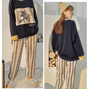 2 Pcs New Tom & Jerry Printed Design Night Suit For Girls PJs
