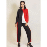 Tracksuit For Women Full Sleeves T Shirt with Panel Pajama Suit-nightydress.com