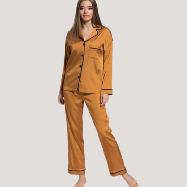Mustards Night silk suit for women