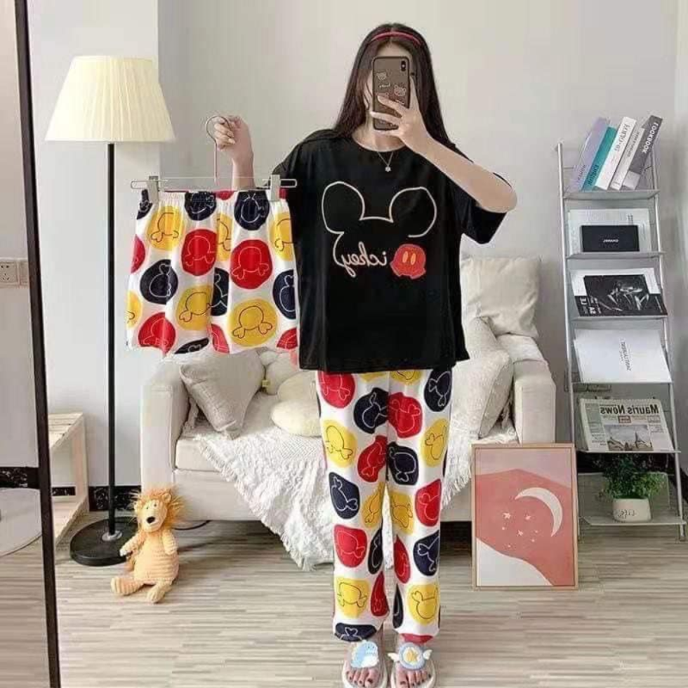 3 Pcs Women night suit for ladies and girls
