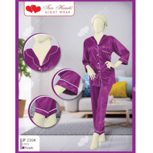 Purple Silk night suit in Karachi