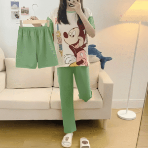 3 pcs Mickey Print Pj suit for ladies and women