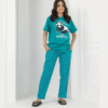 Black Panda Printed PJ suit for ladies and women