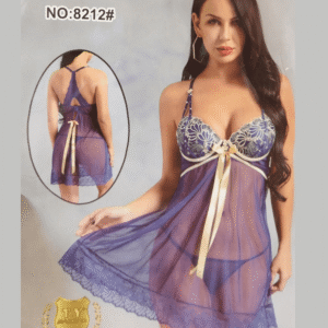 2 Pcs Transparent Lace V-Neck Babydoll Nighty for Women In Pakistan
