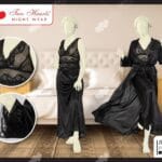 Cabot Long Gown & Inner Set - Black In Pakistan