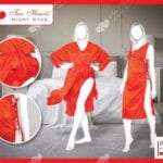 Silk Inner + Gown Nightwear Set for Girls & Women In Pakistan