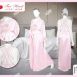 Pink 2PC Silk Robe Gown Set