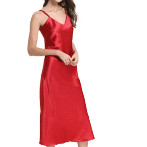 Silk Long Sleeveless Camisole For Women | Red
