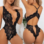 Lace Crotchless Teddy with Cut-Out Nipple Design in pakistan by nightydress.com