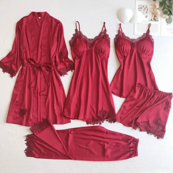 5 Piece Bridal Night Suit for Women and Girls In Pakistan