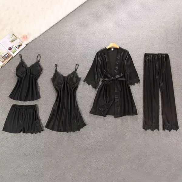 5 Piece Bridal Night Suit for Women and Girls