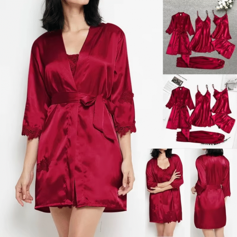 5 Piece Bridal Night Suit for Women and Girls In Pakistan