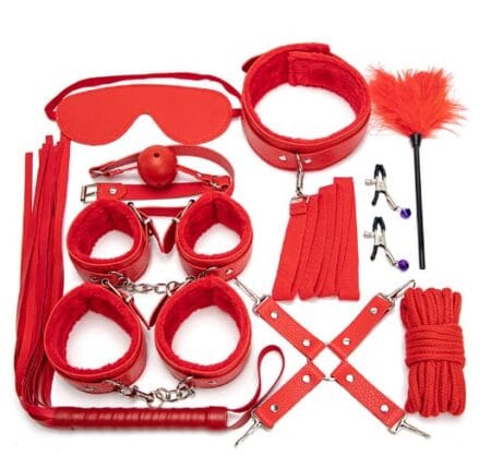 11-Piece Red Bondage Set for Couples In Pakistan