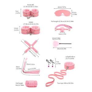 10-Piece Pink Bondage Set for Couples BDSM Kit in Pakistan