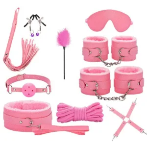 10-Piece Pink Bondage Set for Couples BDSM Kit in Pakistan