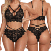 Women’s Black Lace Bralette & Panty Set In Pakistan