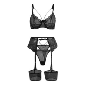 Tight Lace Bra & Panty Set - Steel Ring Lace Underwear Set