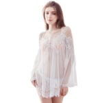 White Sheer Lace Nightwear for Women – See Through Lingerie In Pakistan