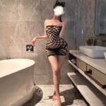 Black Cutout Style Body Stocking Dress In Pakistan