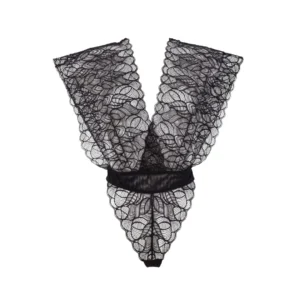 Sexy Black Lace Bodysuit Nightwear