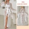 Sexy White Mesh Lace Robe