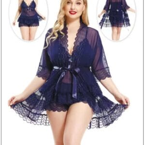 Women Sheer Lace Nighty