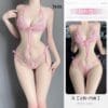Pink Mesh Bra Panty Nightwear