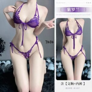 Purple Lace Lingerie Set