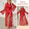 Red Mesh Lace Robe